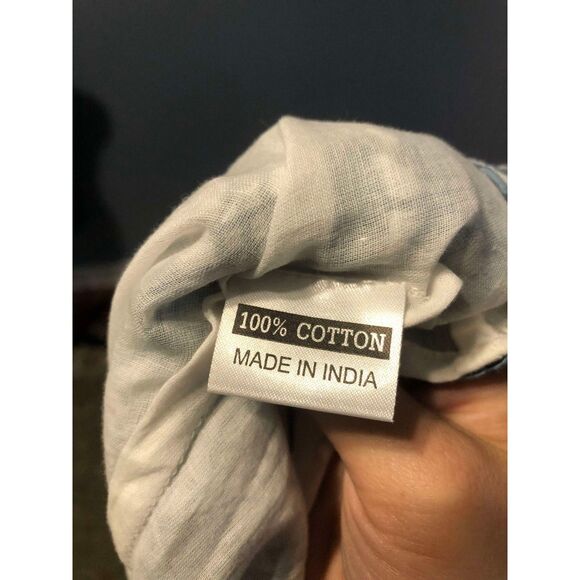 Olivia James the Label Delia Blue Plaid 100% Cotton Maxi Sundress, size M - Picture 5 of 6